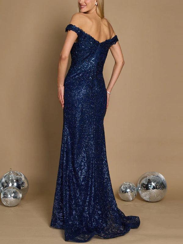 Tube Top Solid Color Sequins Maxi Dress