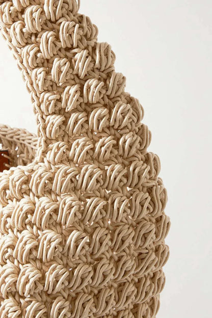 JW ANDERSON Popcorn Large leather-trimmed cotton tote