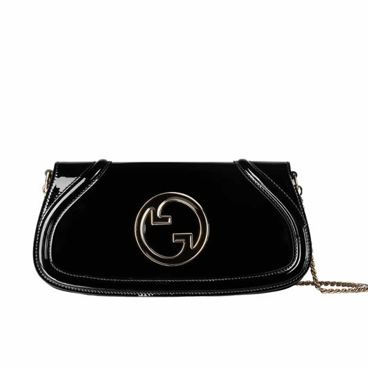 GUCCI BLONDIE SMALL SHOULDER BAG BLACK 29CM 814952 AAEEY 1000