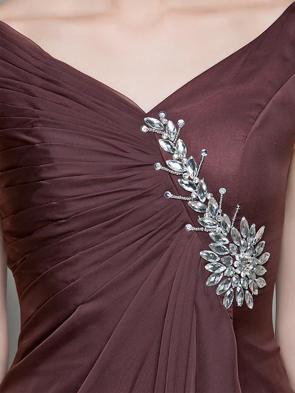 V-neck Sleeveless Solid Color Maxi Dress