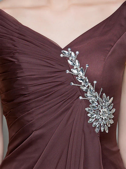 V-neck Sleeveless Solid Color Maxi Dress