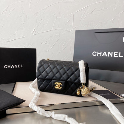 Chanel Quilt Gold Ball Purse