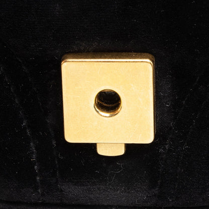 GUCCI Matelasse Velvet GG Marmont Mini Shoulder Bag (SHF-22601)