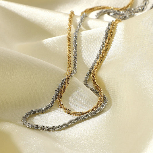 Italy VICENZA sparkling glitter clavicle chain