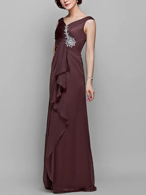 V-neck Sleeveless Solid Color Maxi Dress
