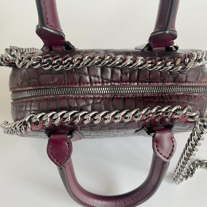 Stella McCartney Falabella Box Crocodile top handle bag