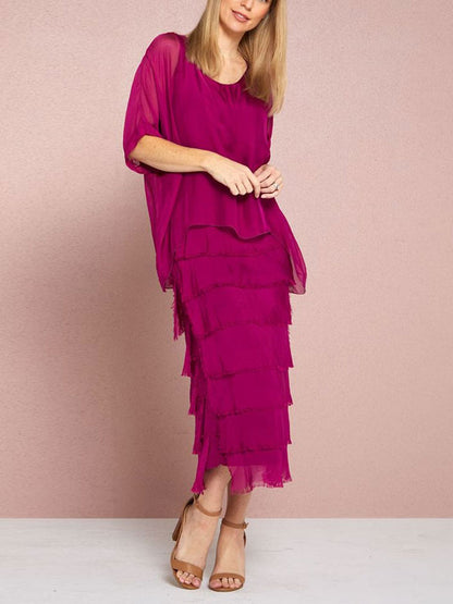 Straight temperament chiffon temperament women's dress