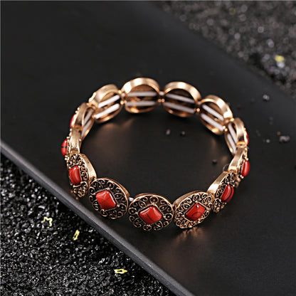 Vintage Turquoise Ethnic Boho Charm Bracelet