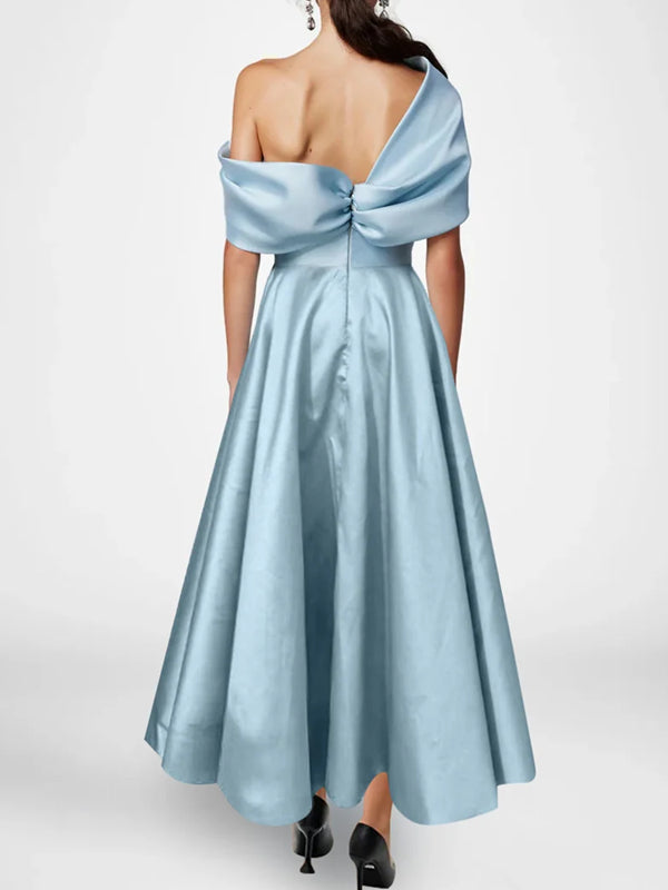 A-Line/Princess Ankle-Length Sleeveless Off-the-shoulder Mother of the Bride Dresses