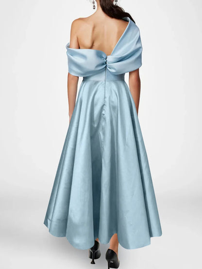 A-Line/Princess Ankle-Length Sleeveless Off-the-shoulder Mother of the Bride Dresses