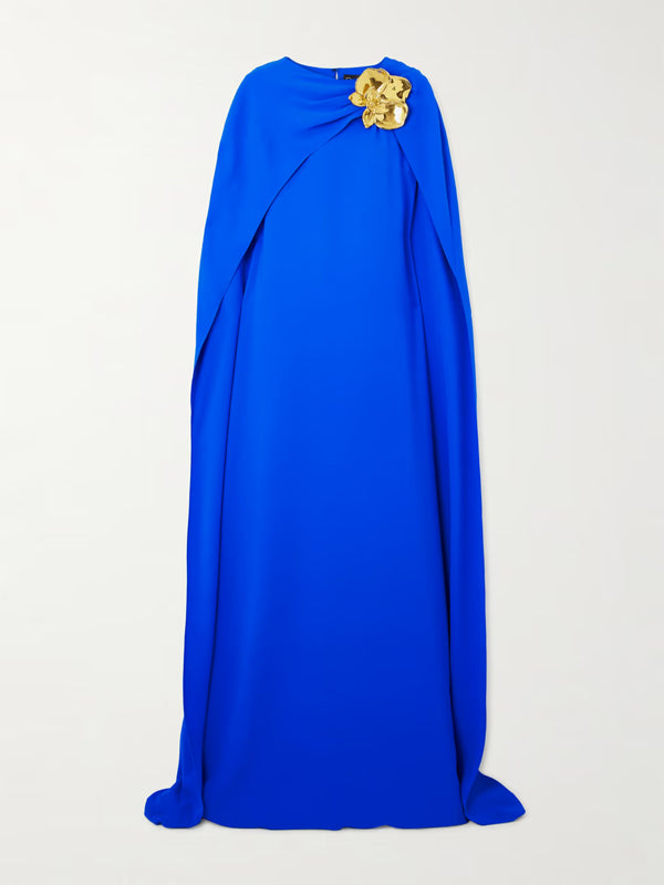 Round Neck Solid Color Maxi Dress