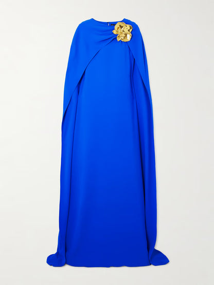 Round Neck Solid Color Maxi Dress