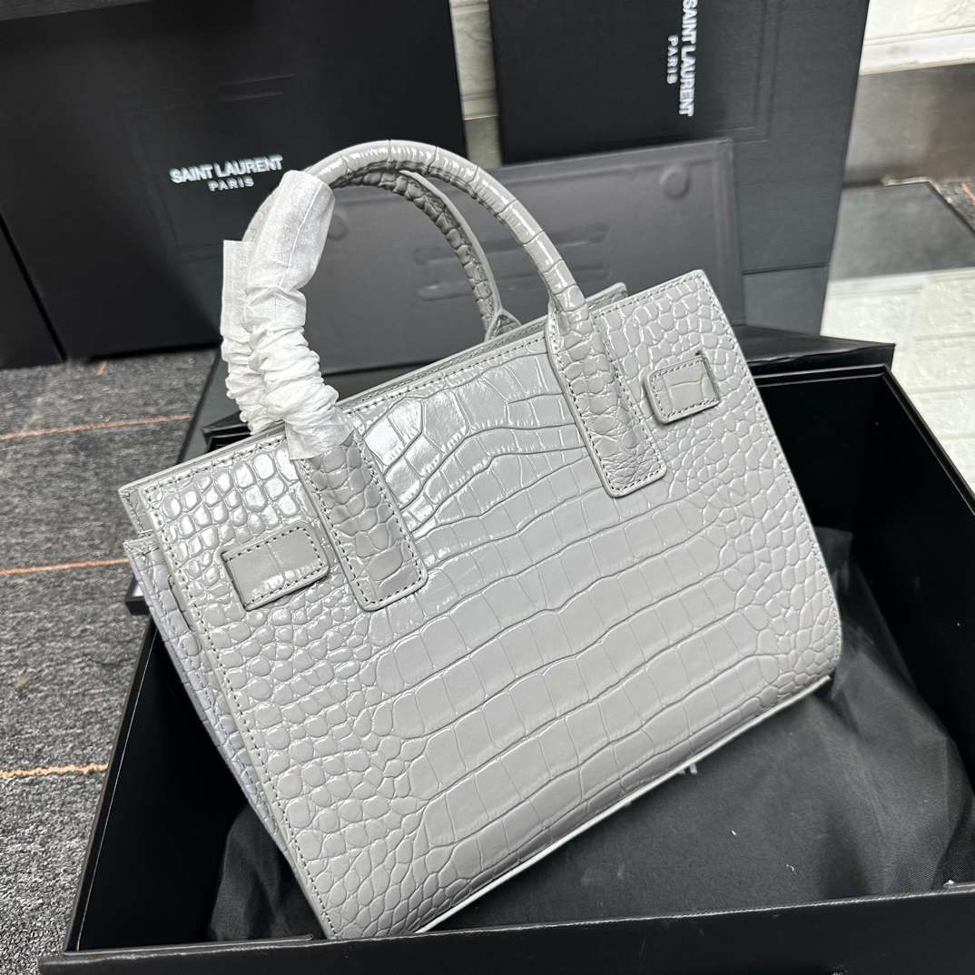 Saint Laurent GREY ‘Sac De Jour Nano’ shoulder bag