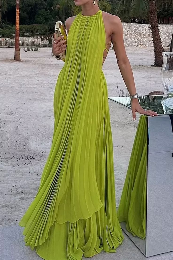 Elegant Wedding Guest Outfit A line Green Chiffon Prom Dresses Wedding Guest Dresses Graduation Dresses DP726