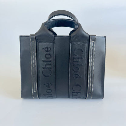 Chloè Small Woody Tote Bag in Black