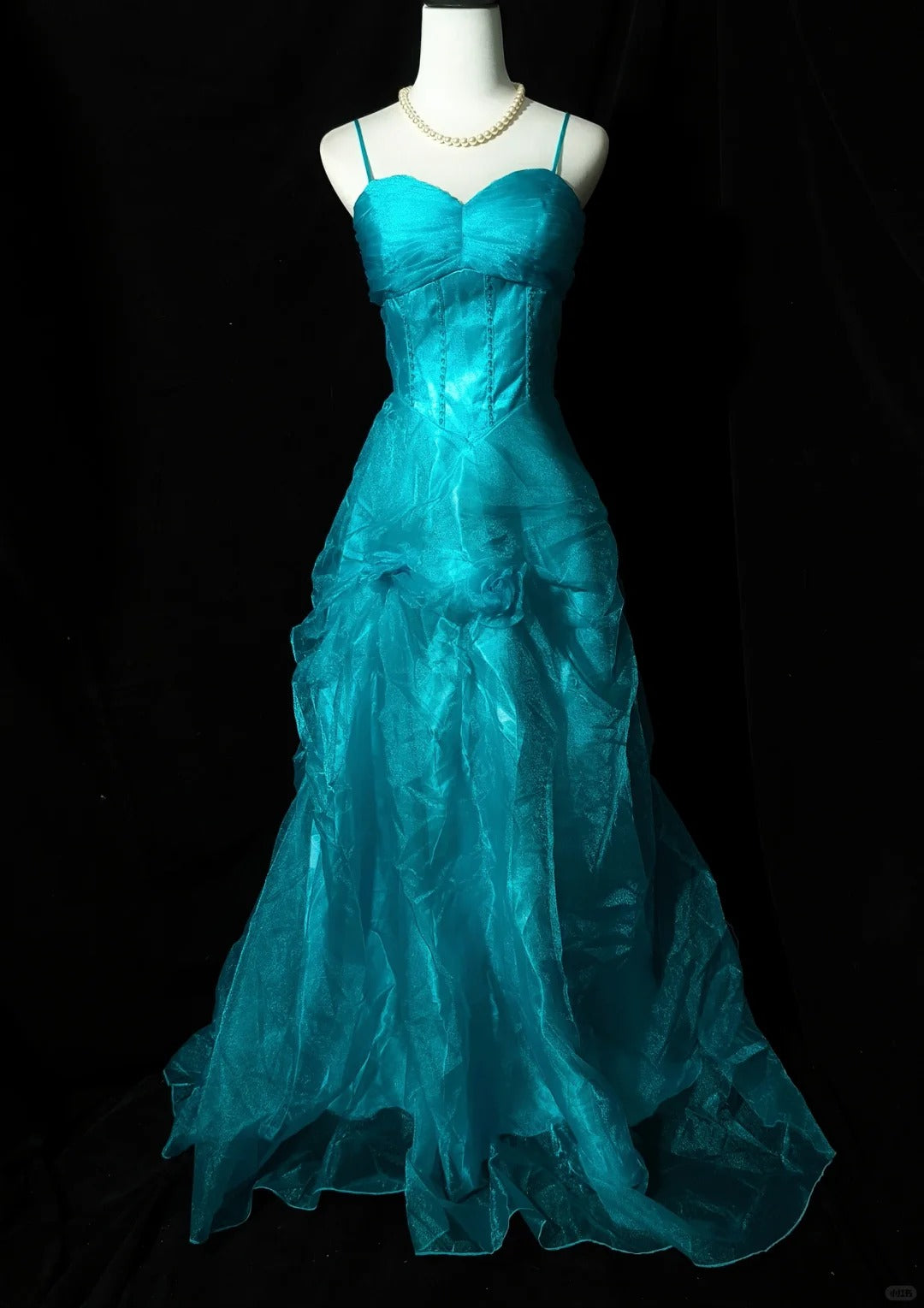 Blue adult dress sweet elegant tulle long ball gown evening dress gh4471