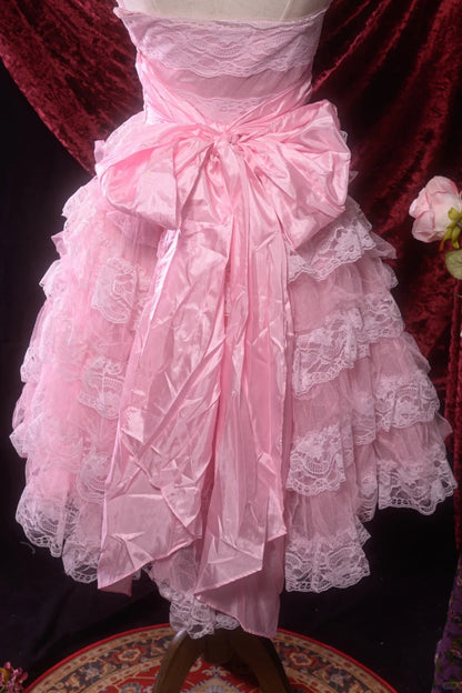 Pink Sweet Lace Homecoming Dress Vintage Prom Dress Birthday Dress gh4540