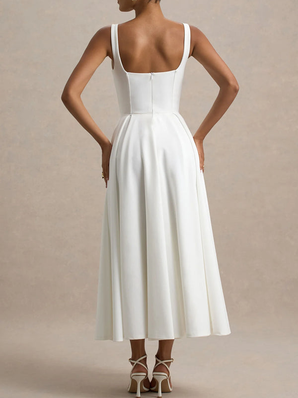 Square Collar And Elegant Temperament Women's Dress