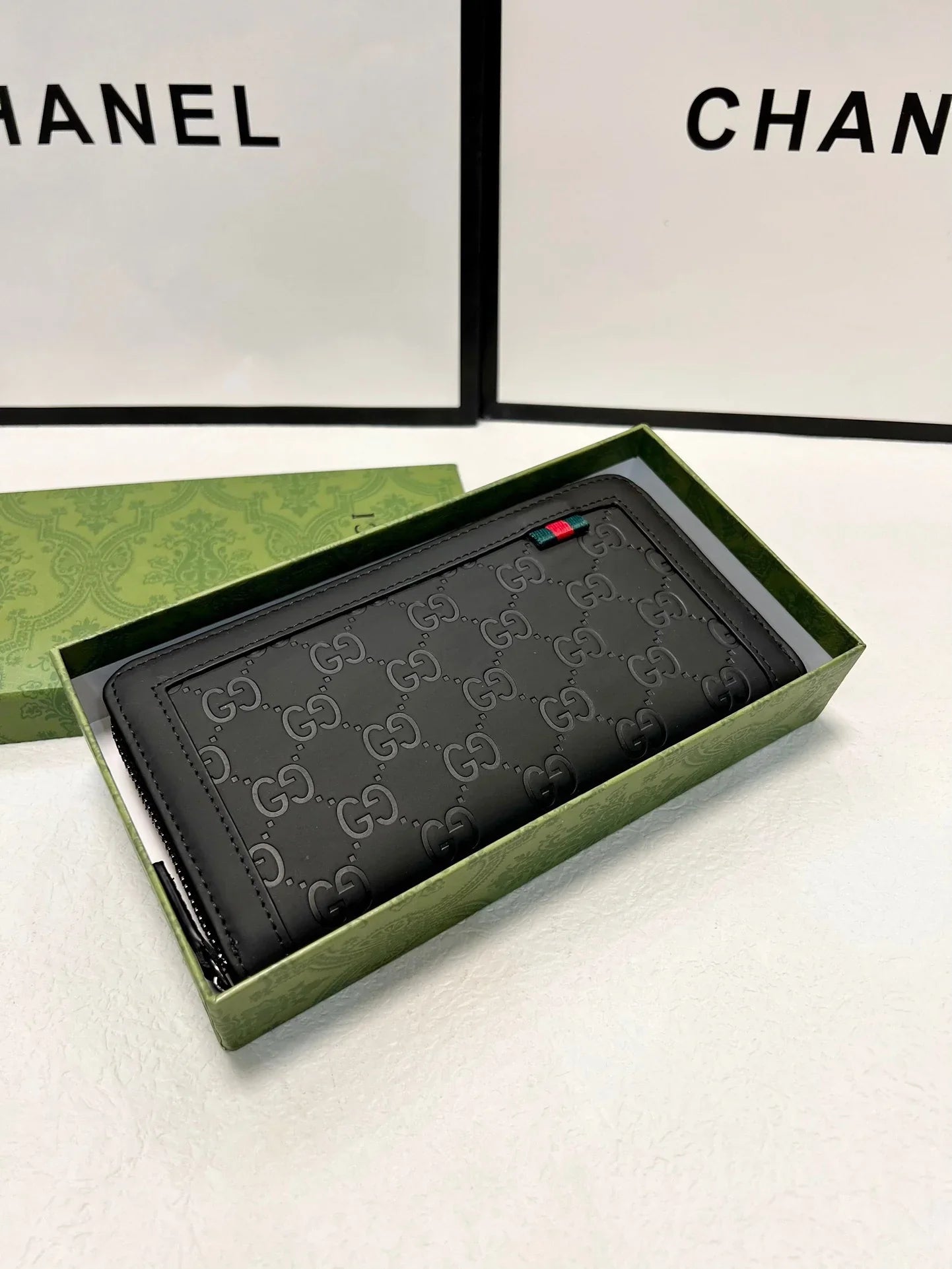 Gucci Trendy Classic Black Wallet - 20x10cm