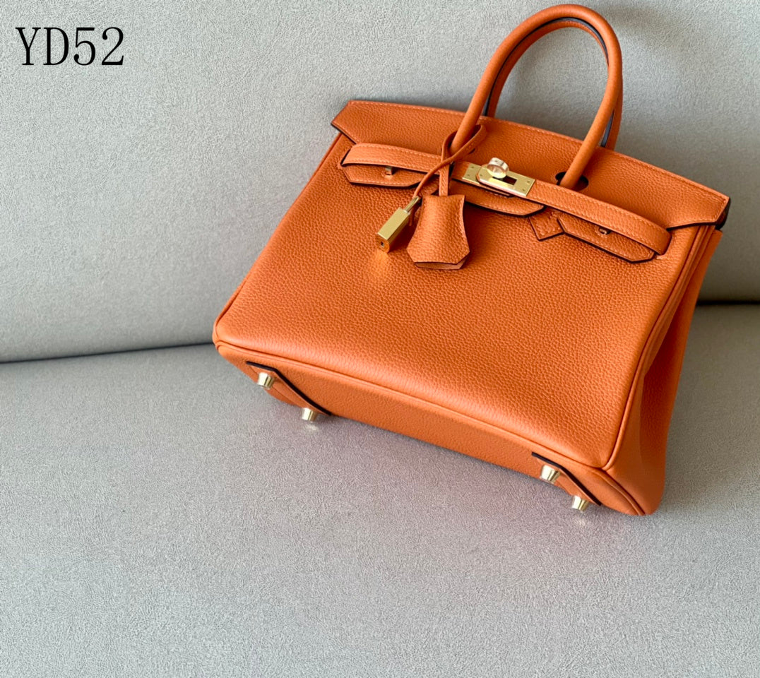 H BIRKIN 25 TOGO ORANGE  GOLD HARDWARE 25CM
