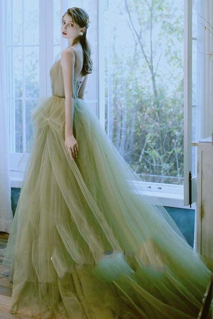 loveedsTM-New Green Forest Evening Dress