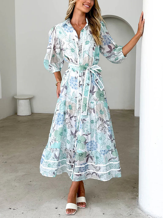 Exquisite and Elegant Print Women's Dress