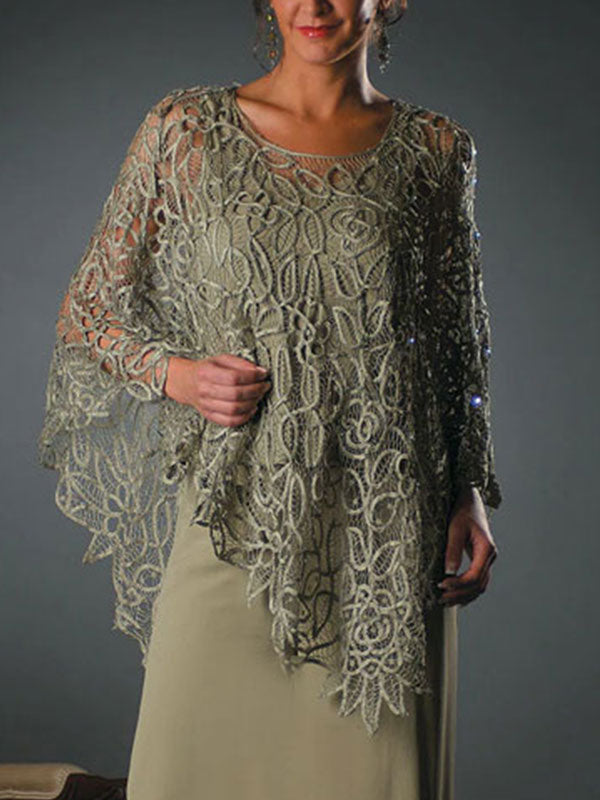Hollow lace blouse temperament women's dress