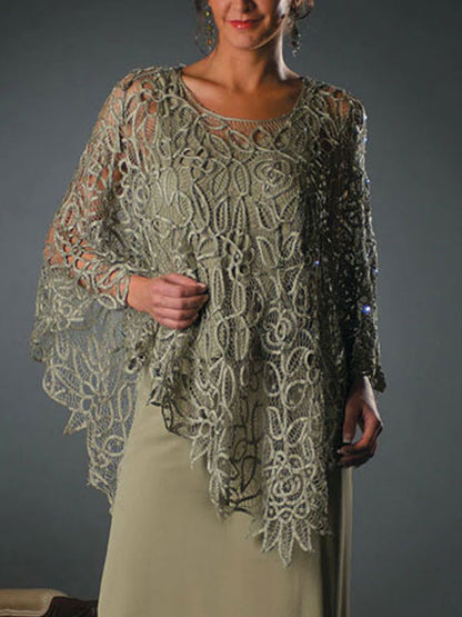 Hollow lace blouse temperament women's dress