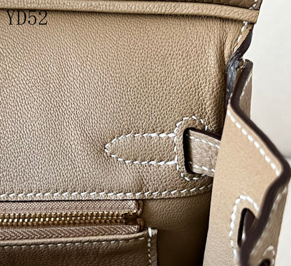 H BIRKIN 25 TOGO ETOUPE  GOLD HARDWARE 25CM