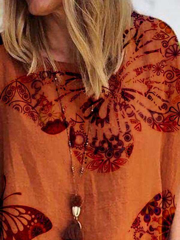 Butterfly Print Shorts Women's Suit