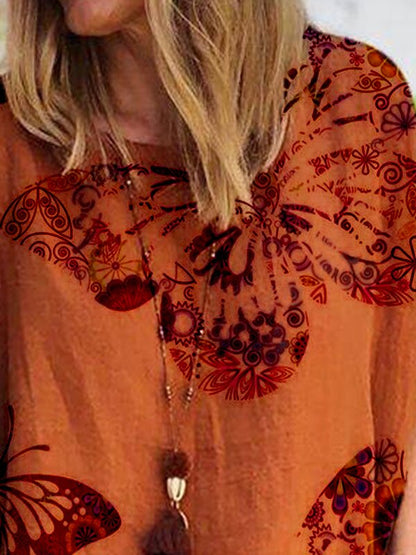 Butterfly Print Shorts Women's Suit