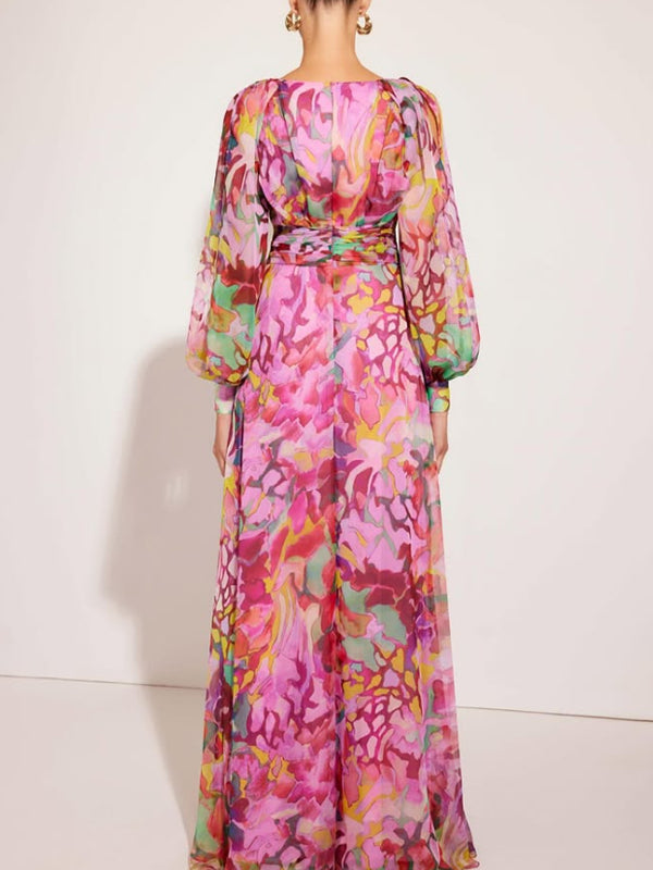 Chiffon Temperament Printed Holiday Women's Dress