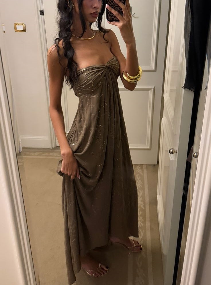 Matcha Green Sweet Exquisite Beading Long Chiffon Elegant Floor Length Ball Gown Evening Gown Party Dress Prom Dress gh3771