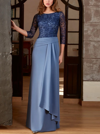 Round Neck Solid Color Maxi Dress