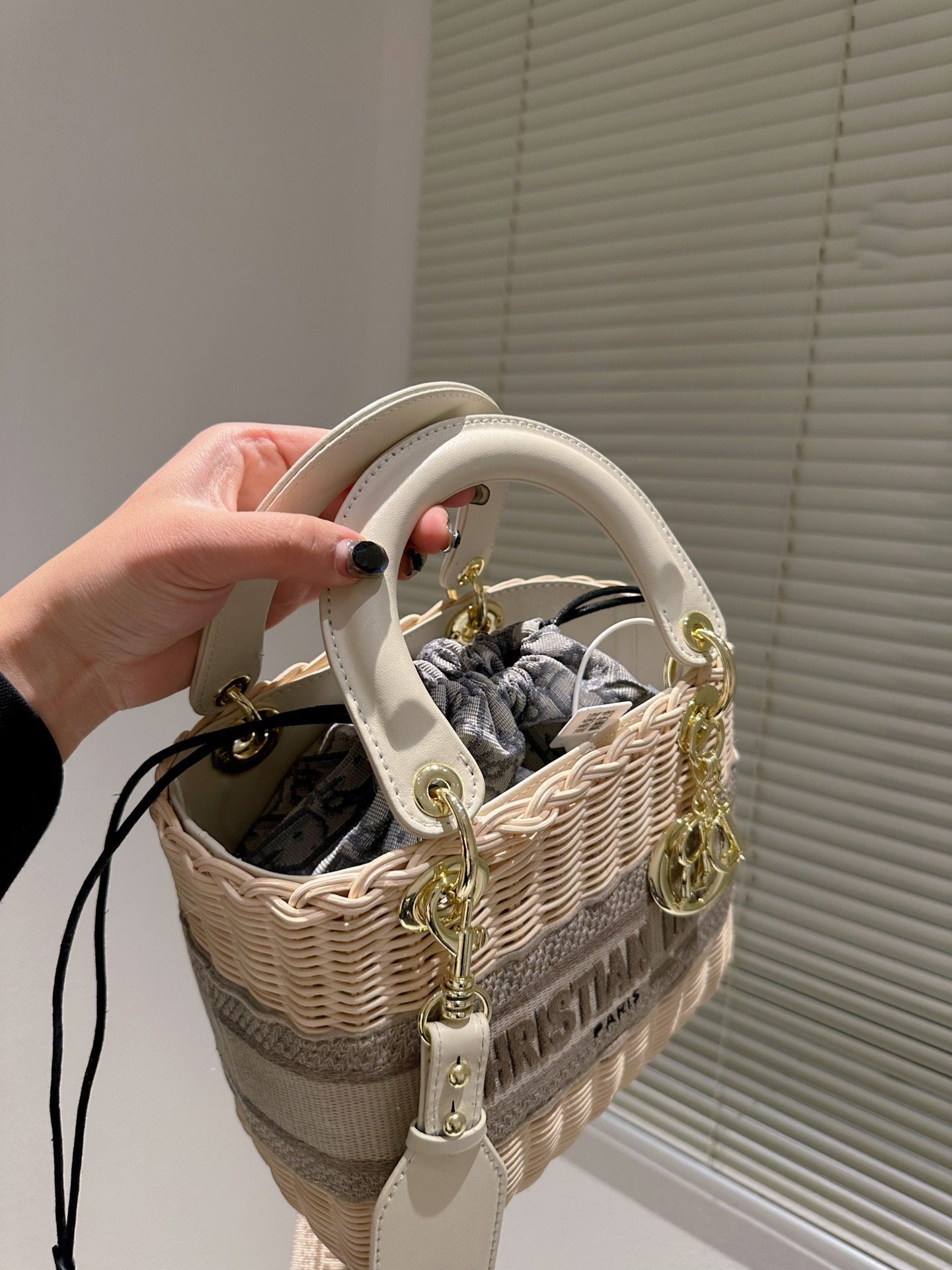 Christian Dior Lady Dior Natural Wicker