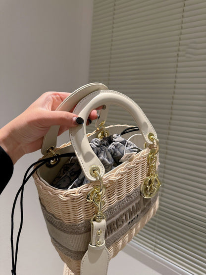 Christian Dior Lady Dior Natural Wicker