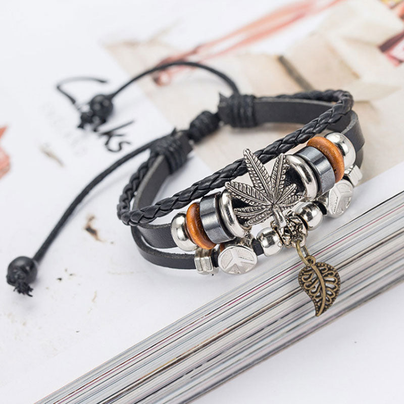 Maple Leaf Feather Personality Simple Bracelet