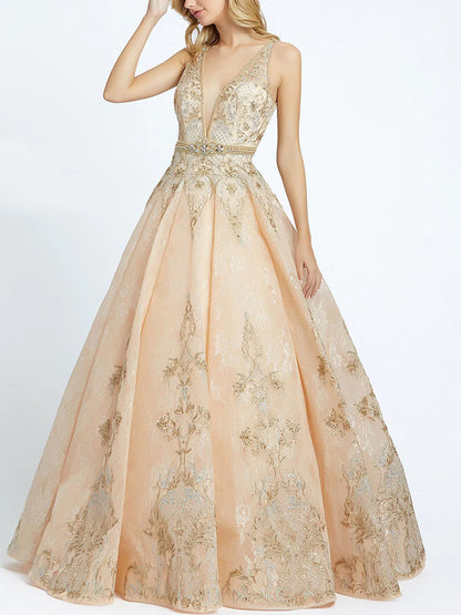 V-neck Sleeveless Maxi Dress