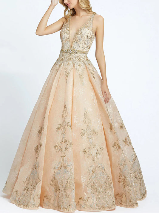 V-neck Sleeveless Maxi Dress