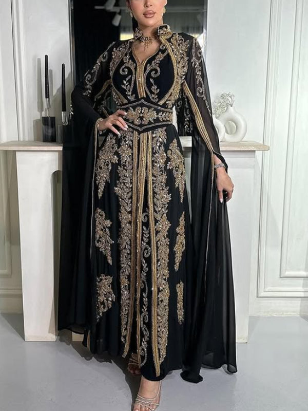 Elegant Sequins Temperament Mesh Retro Women's Dress