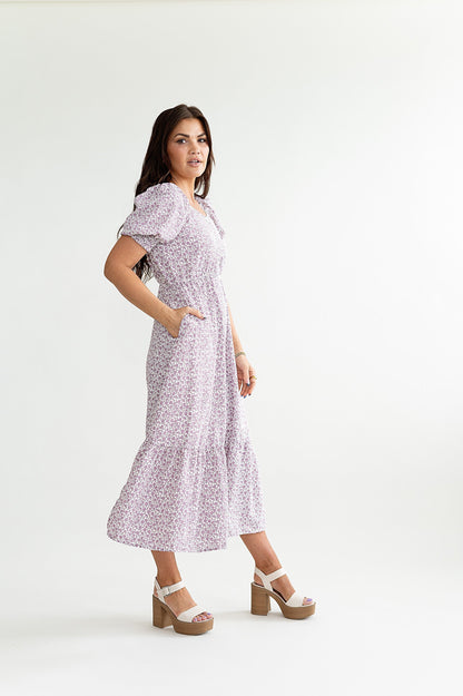 loveedsTM-Lavender Haze Floral Dress