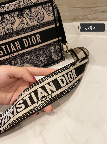 East-West Dior Book Tote with strap