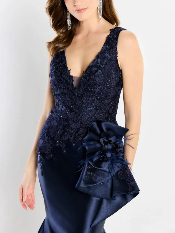 Sleeveless Lace Solid Color Maxi Dress