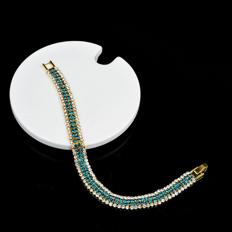 Crystal Gold Simple Full Diamonds Women's Bracelet