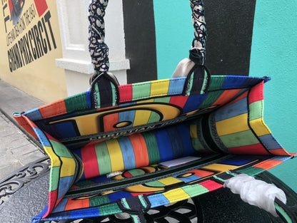 Dior Mini Dior Bag Black Strass Cannage Satin Women