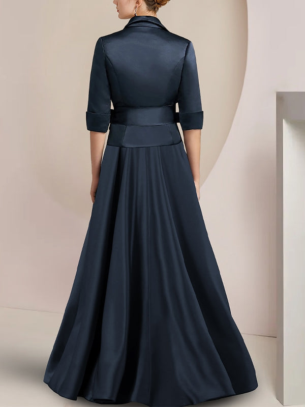 Lapel Solid Color Jumpsuit