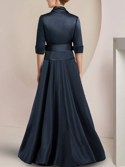 Lapel Solid Color Jumpsuit