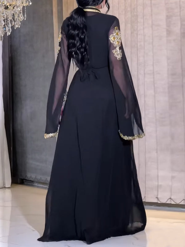 Vintage Temperament Chiffon Elegant Ladies Dress