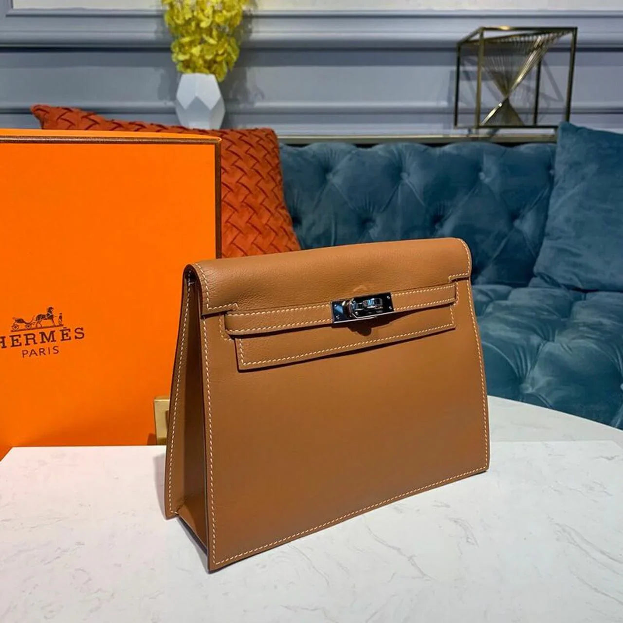 Kelly Danse 25cm Palladium Hardware Swift Leather Handbag