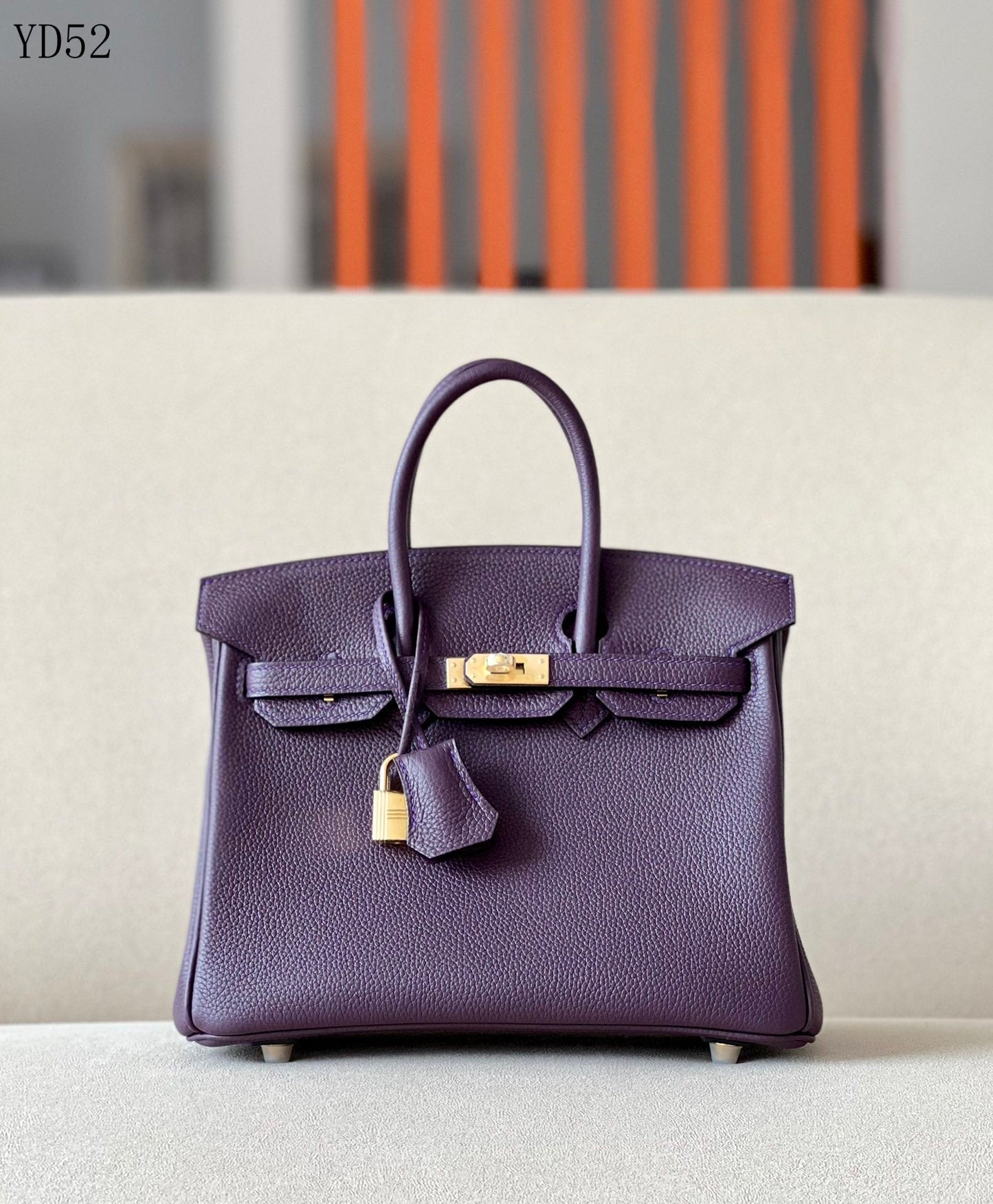 H BIRKIN 25 TOGO PURPLE  GOLD HARDWARE 25CM
